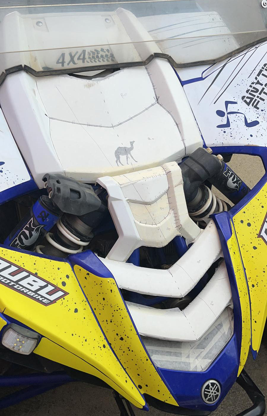 Yamaha YXZ1000R Front Hood Graphic Template (2016–2018)