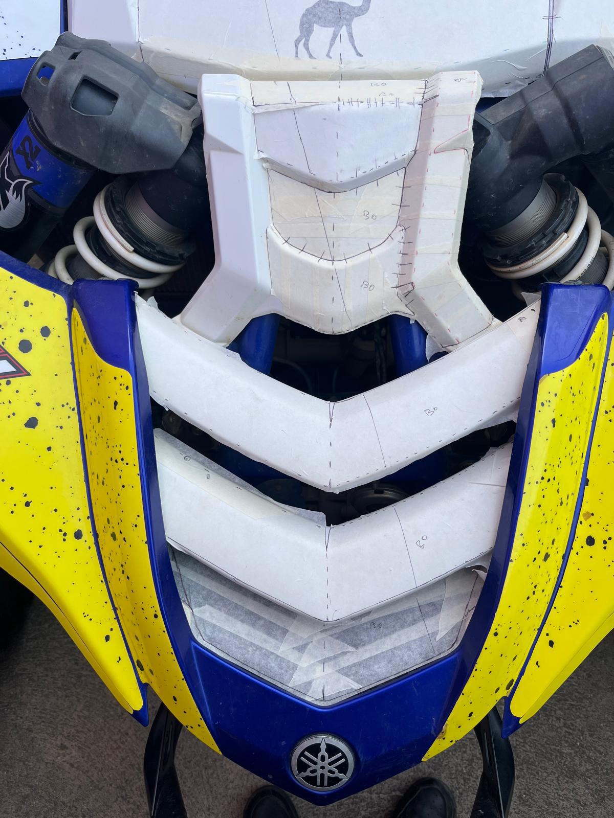 Yamaha YXZ1000R Front Hood Graphic Template (2016–2018)